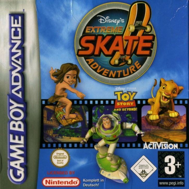 Disney's Extreme Skate Adventure box art for GameBoy Advance